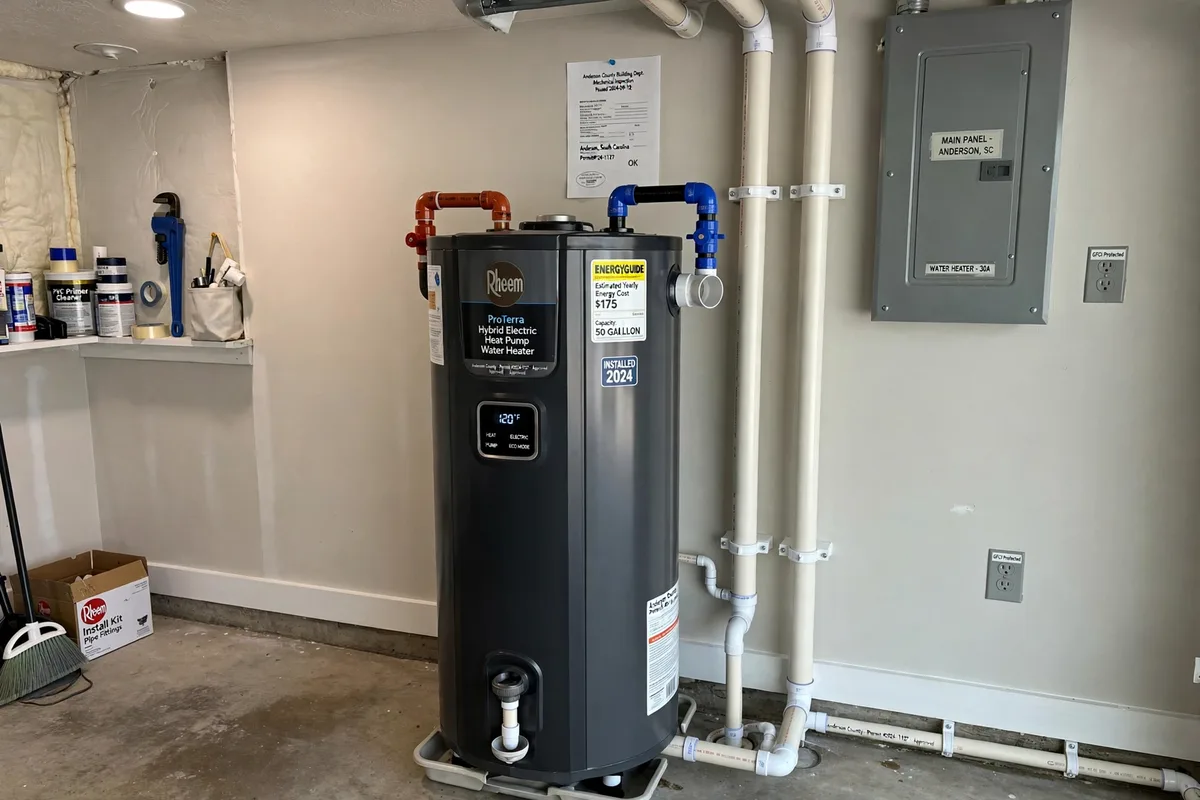 New water heater installation in Anderson, SC — SC Water Heater Services