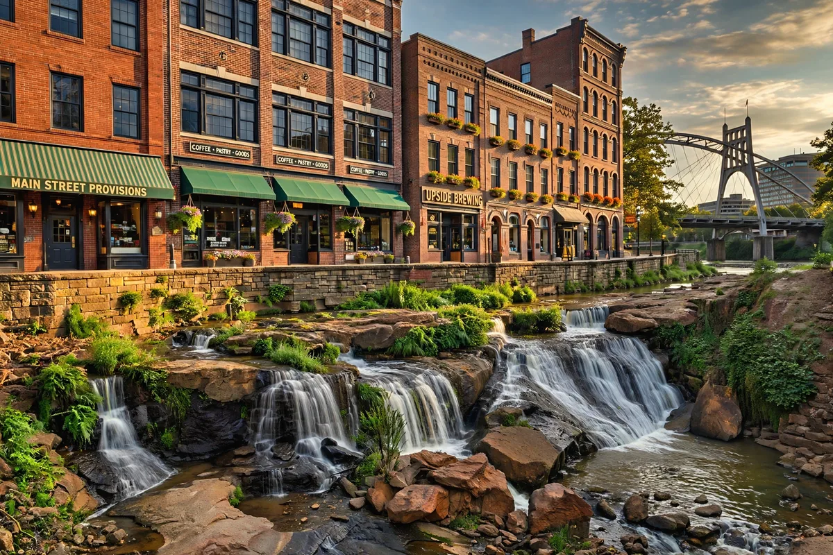 Downtown Greenville, SC and Falls Park — SC Water Heater Services