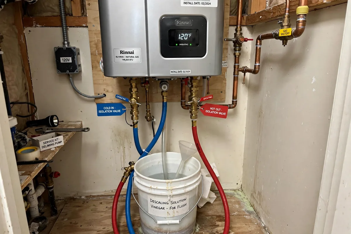 Tankless water heater flush valves in Greenville, SC — SC Water Heater Services