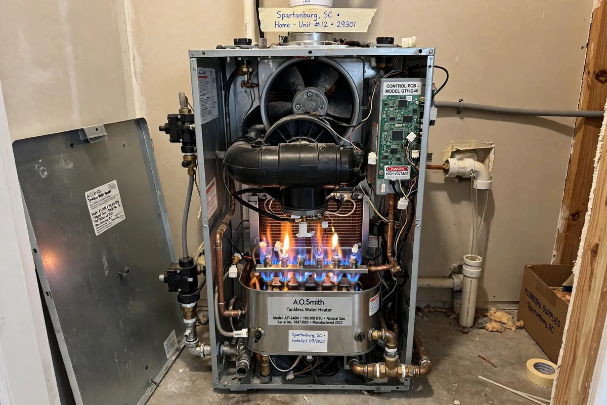 Tankless water heater service in Spartanburg, SC — SC Water Heater Services