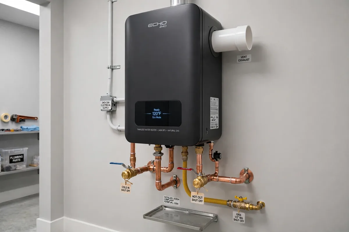 Tankless water heater installation in a South Carolina home — SC Water Heater Services